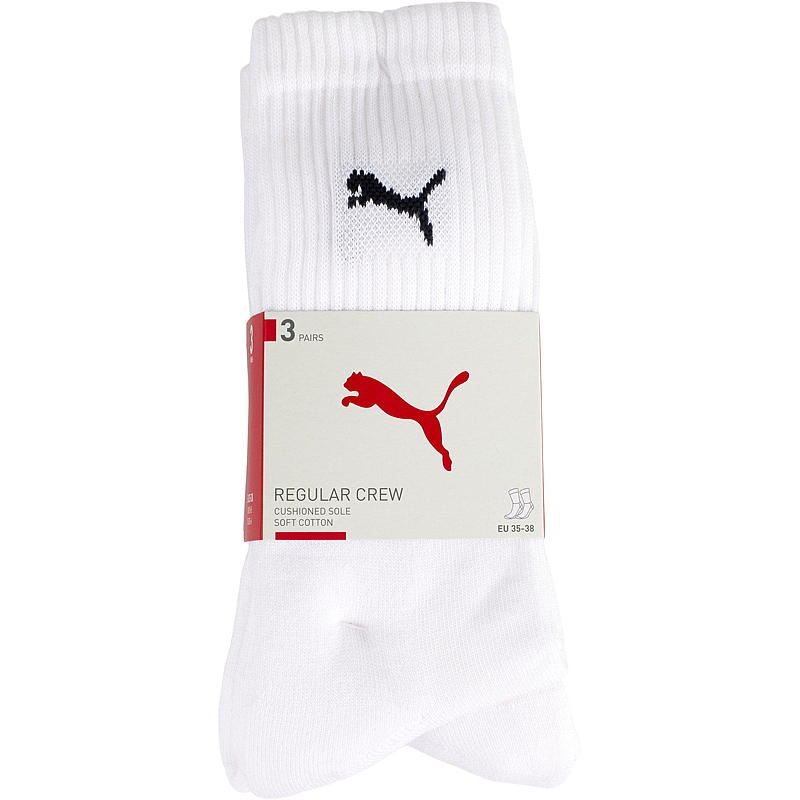 Calcetines deportivos Puma, paquete de 3, tallas 35/38-43/46 Puma Crew