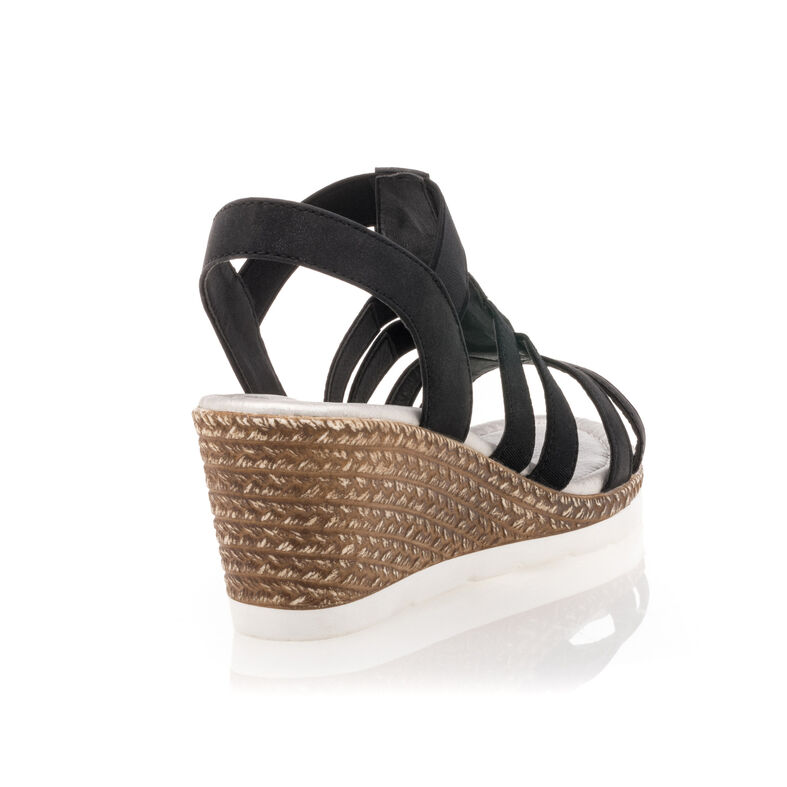 Sandalias negras para mujer / Zapatos de punta abierta