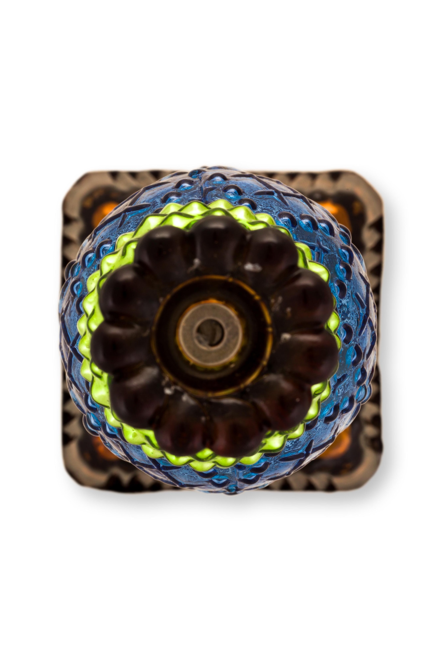 PIP Studio kaarsenhouder van glazen kralen, blauw/groen - veelkleurig, 30 cm
