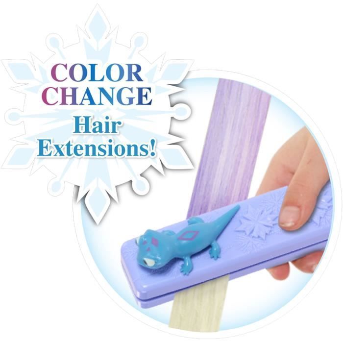 Tête à coiffer - REINE DES NEIGES - Tête à Coiffer Elsa Deluxe - Extensions, accessoires coiffure et color reveal, à partir de 3 ans