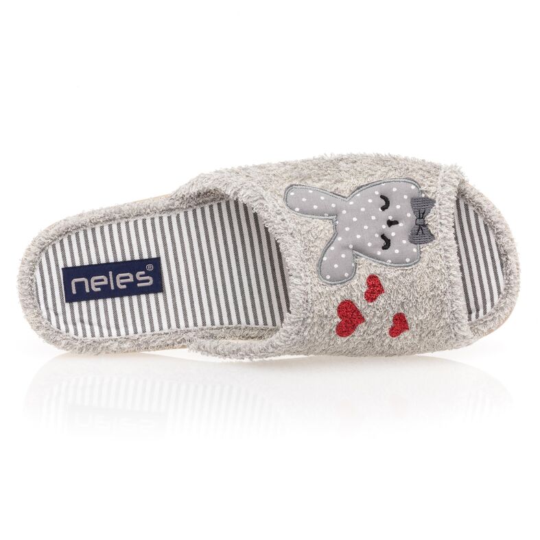 Pantuflas grises para mujer