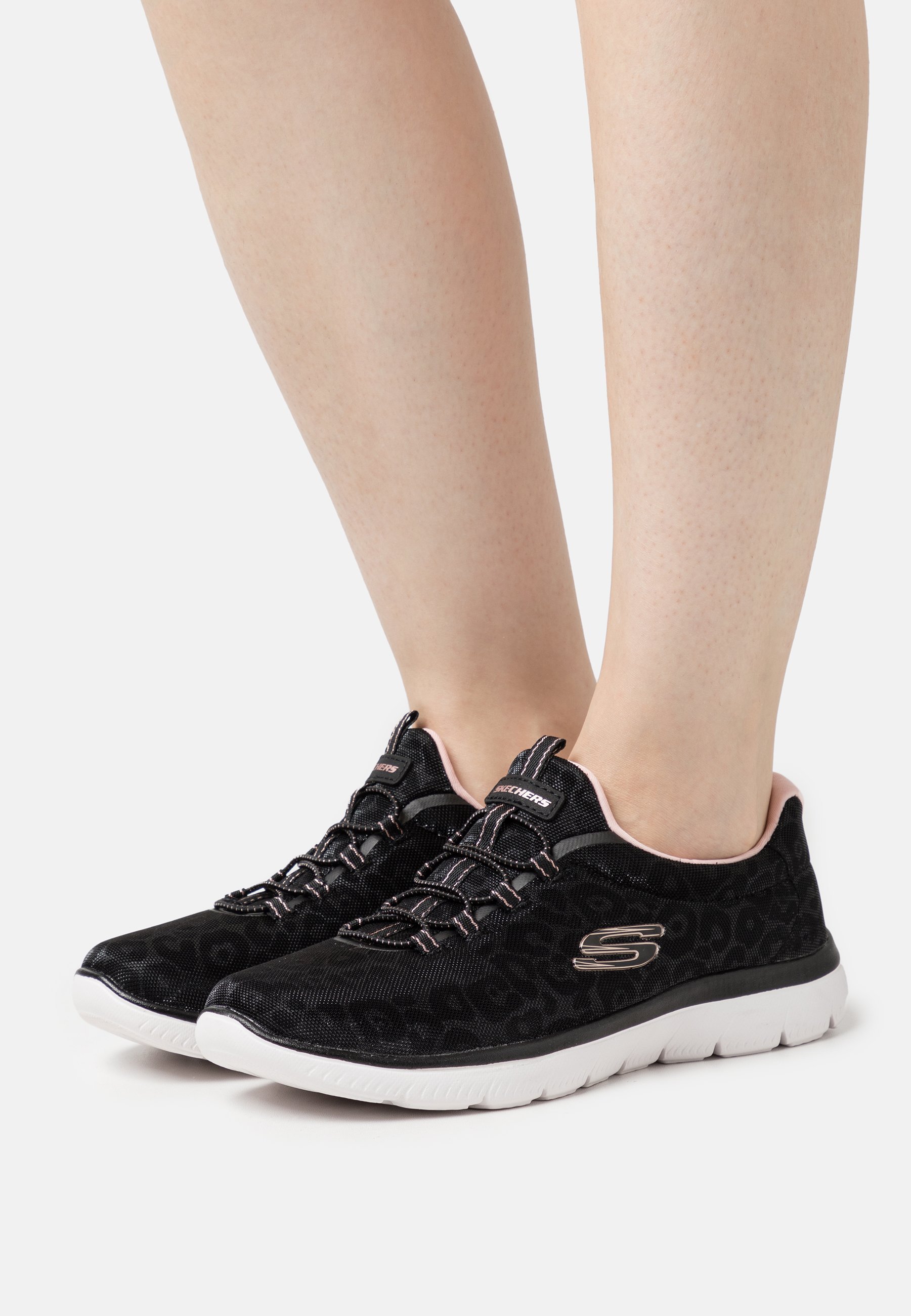 Skechers Sport SUMMITS - Slip-ons - zwart/roségoud