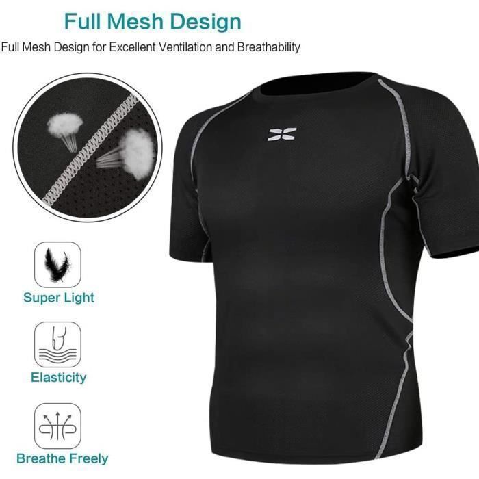 Conjunto de ropa deportiva de 5 piezas para hombre, de secado rápido y transpirable, ideal para correr, color azul.