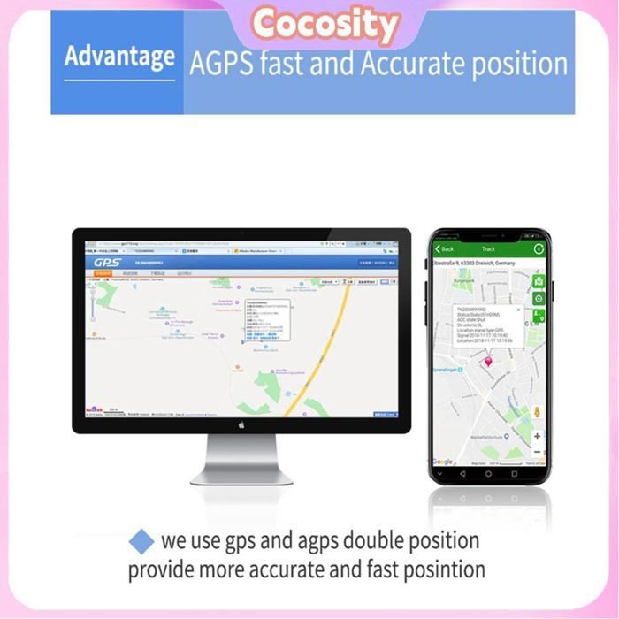 Localizador GPS Cocosity TK100 para coche, camión, motocicleta, localizador GPS, rastreador GSM/GPRS, simulador de sistema de seguimiento de motocicletas en tiempo real
