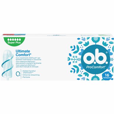 Tampones OB Ultimate Comfort Tampones ProComfort Super Plus para flujo muy abundante 16 unidades 16 unidades