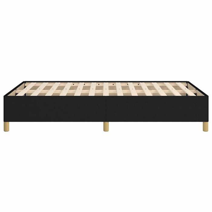BEST Volwassenenbed/Lattenbodem Zwart, Bedframe - zonder matras - zwarte stof 120 x 190 cm Nov430758
