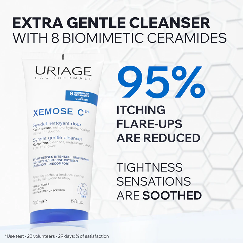 Uriage Xemose C8+ Syndet Gentle Cleanser syndet pro suchou a atopickou pokožku