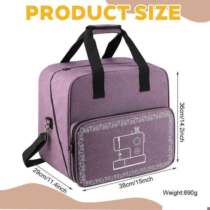 Étui de transport pour surjeteuse, sac de transport universel pour machine à coudre surjeteuse avec poignées et bandoulière