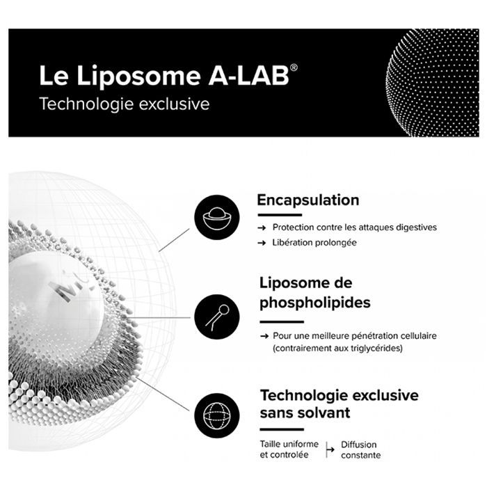 A-Lab Coenzyme Q10 Liposomale - Antioxydant Anti-Âge Assimilation Renforcée 60 Gélules