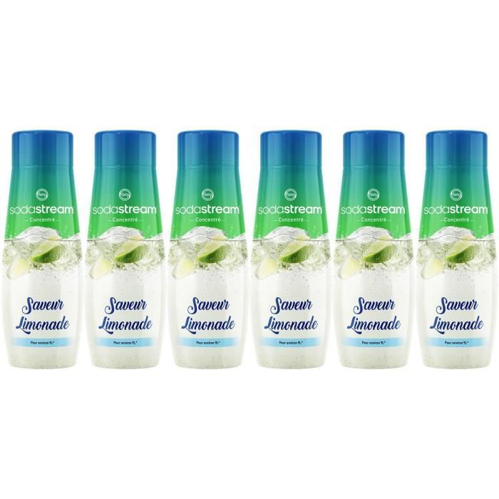 Concentrés SODASTREAM - Lot de 6 Concentrés Limonade - Jusqu'à 54L de boissons - 440ml
