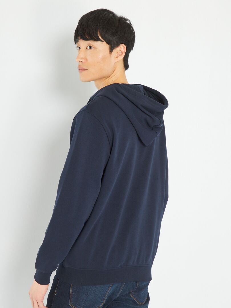Hoodie met rits - BLAUW