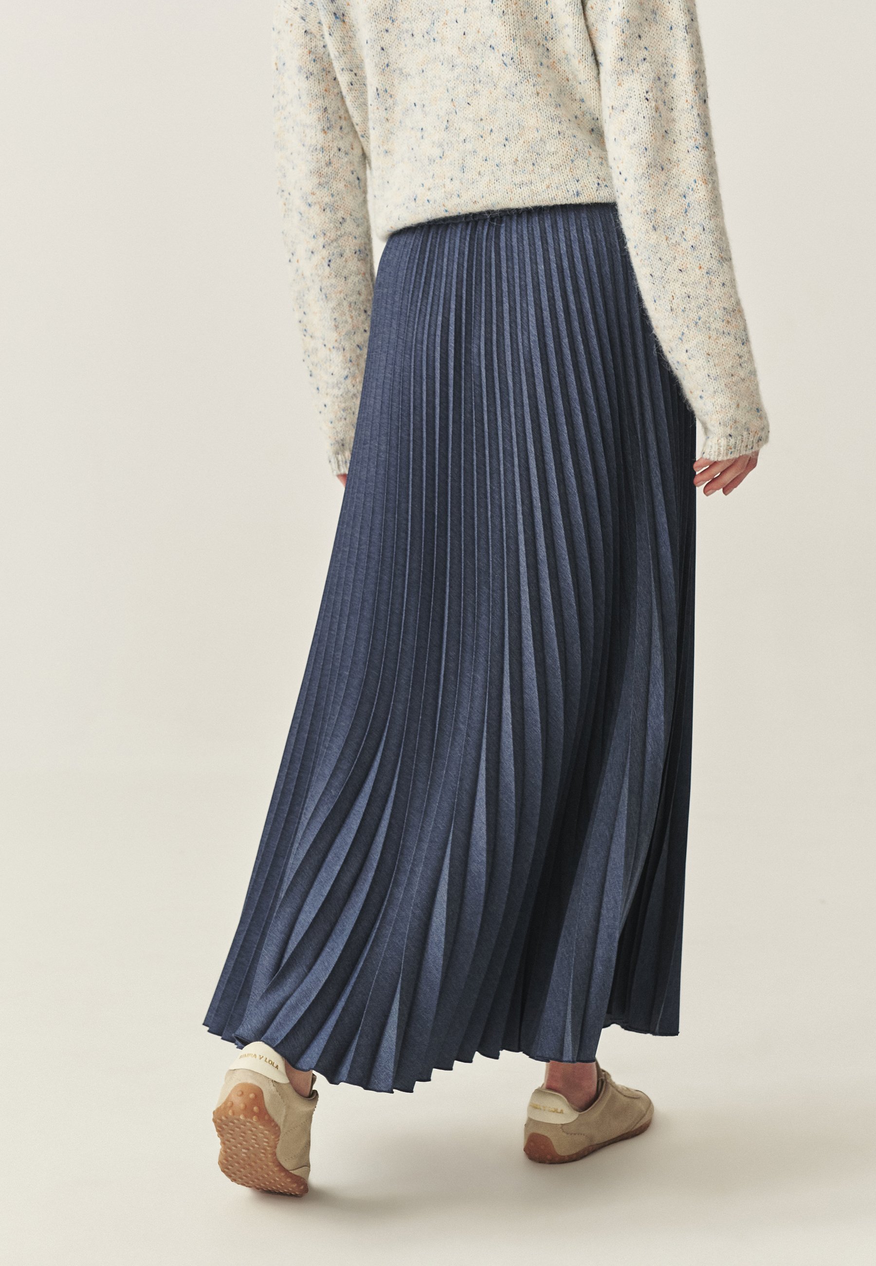 TATUUM Maxi rok - geweven stof met denimlook