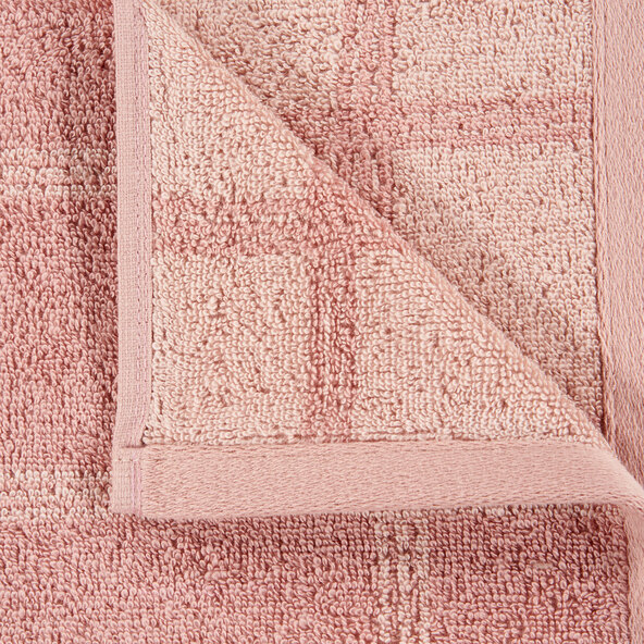 Badstof serie Vierkante handdoek, roze, 2 x 2-delige set