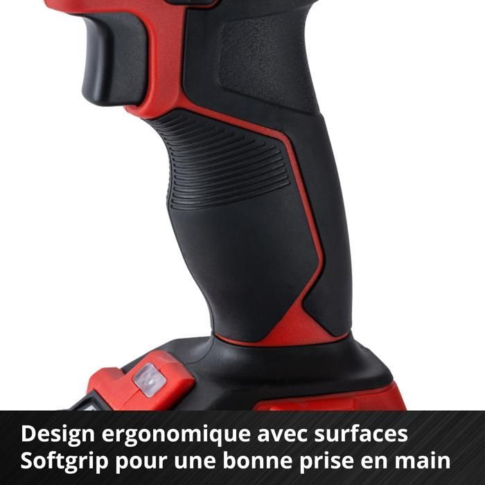 Einhell Perceuse Visseuse à percussion sans fil TE-CD 18/40 Li-i + 64 Accessoires PXC (18V) Livré avec 2 Batteries 2Ah, Chargeur
