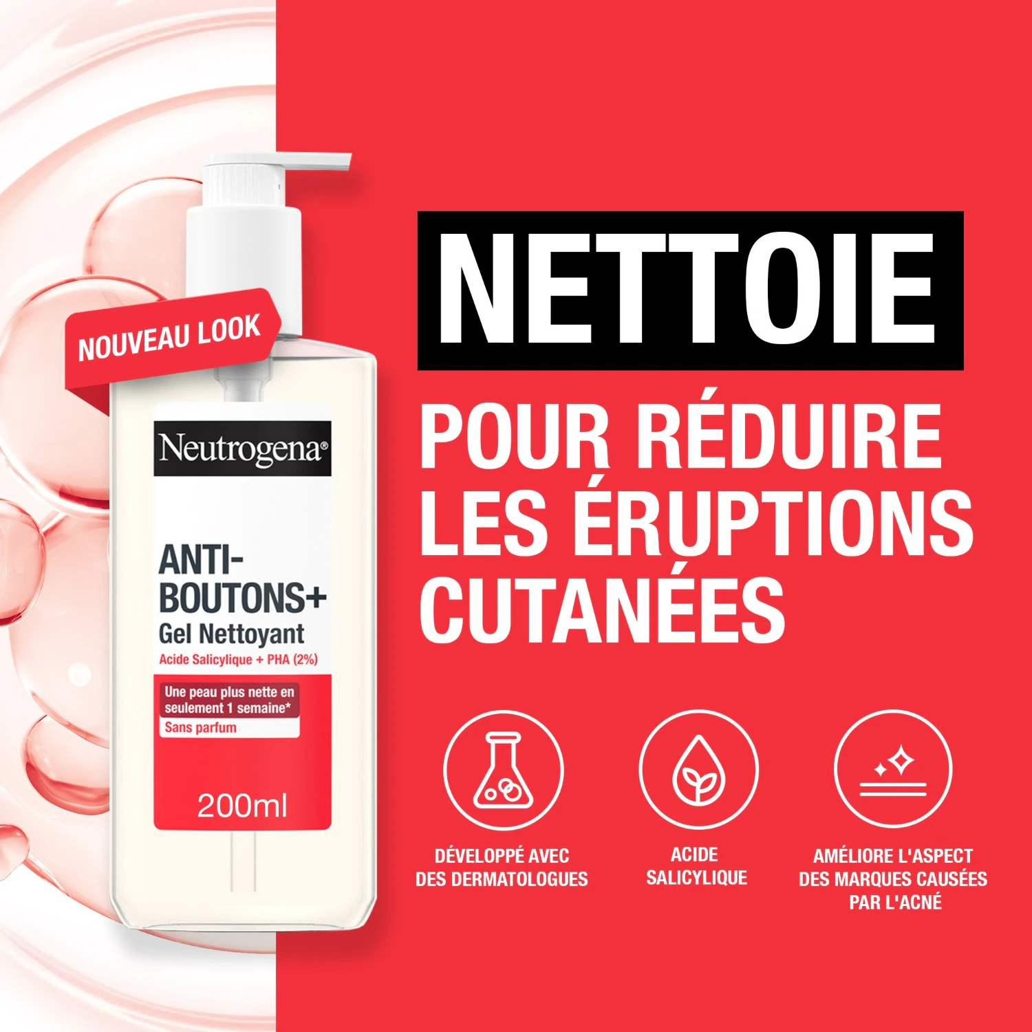 Neutrogena Anti-Boutons + Gel Nettoyant Acide Salicylique