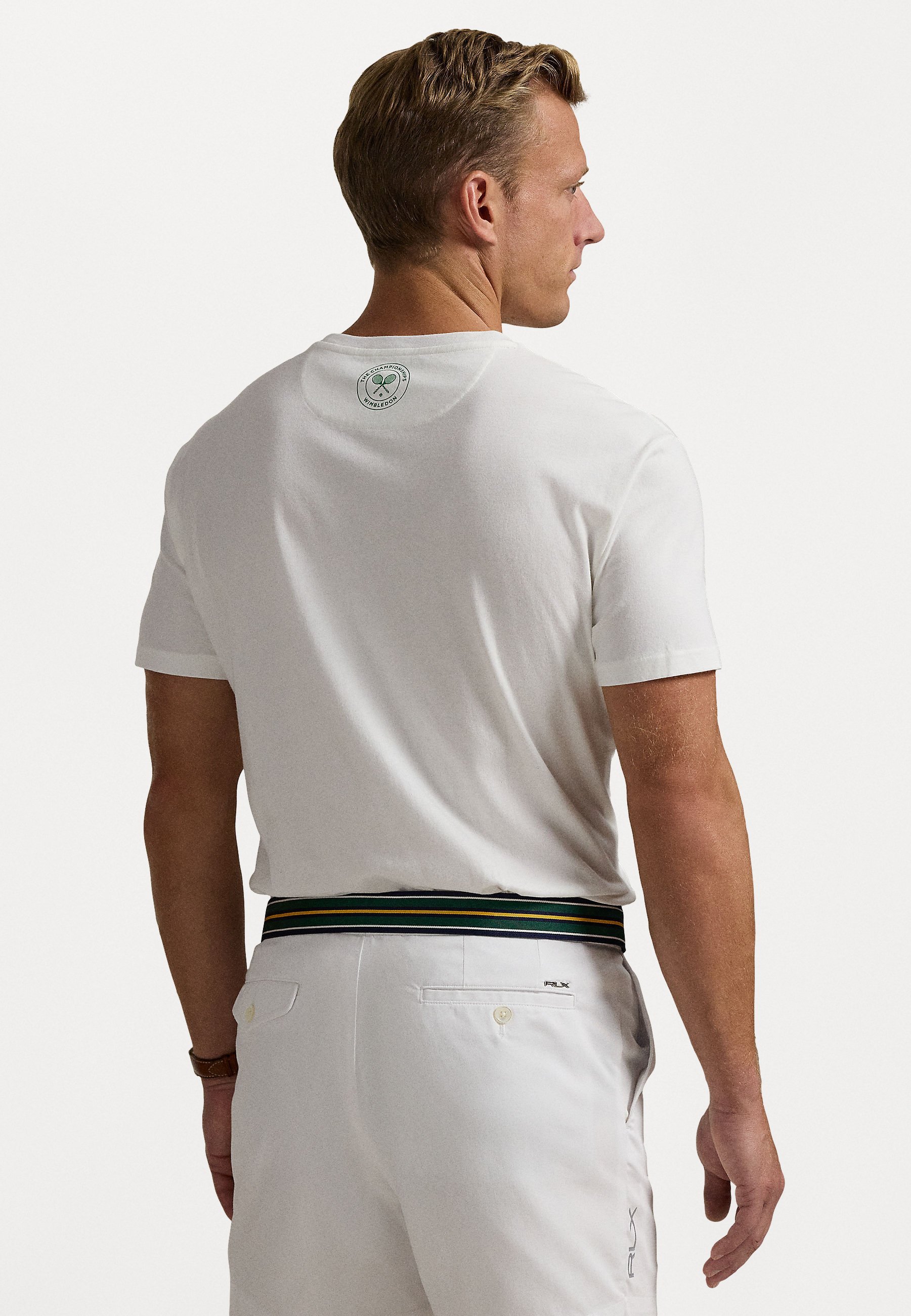 Polo Ralph Lauren WIMBLEDON CLASSIC FIT LOGO TSHIRT UNISEX - Tricou cu imprimeu - ceramic white