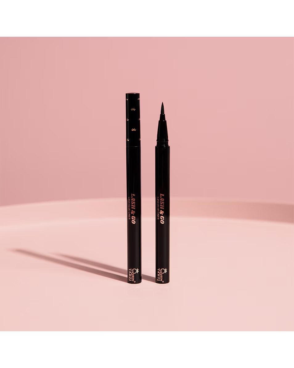 Lipici pentru gene Queen Tarzi Lash Glue Lash & Go Eye Liner Glue Negru
