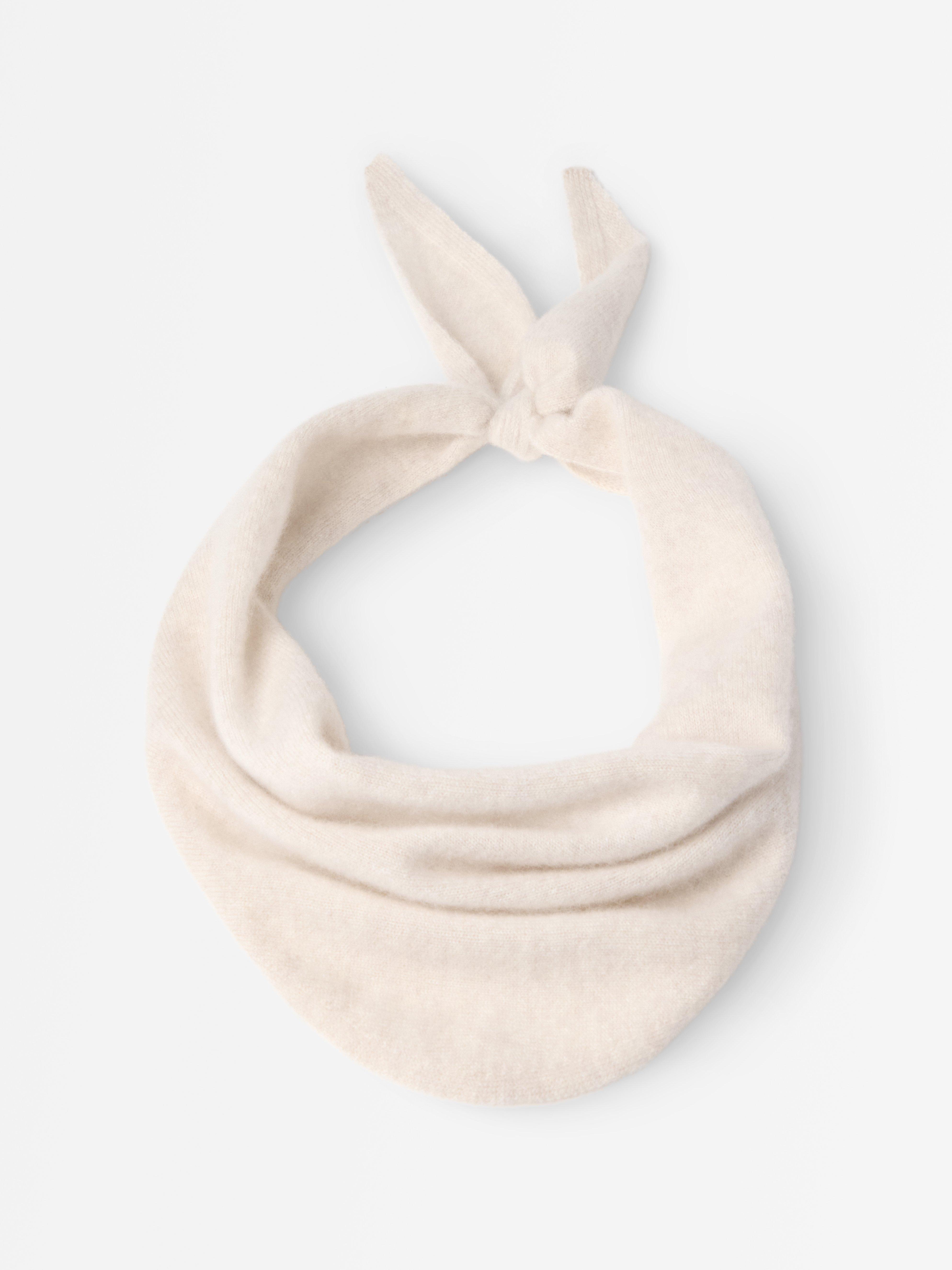Bufanda de cachemir color beige jaspeado