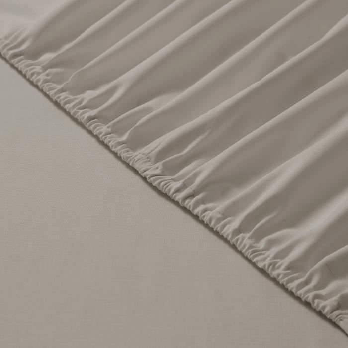 Vision - Lençol de Elástico Taupe - 200x200cm - 100% Algodão
