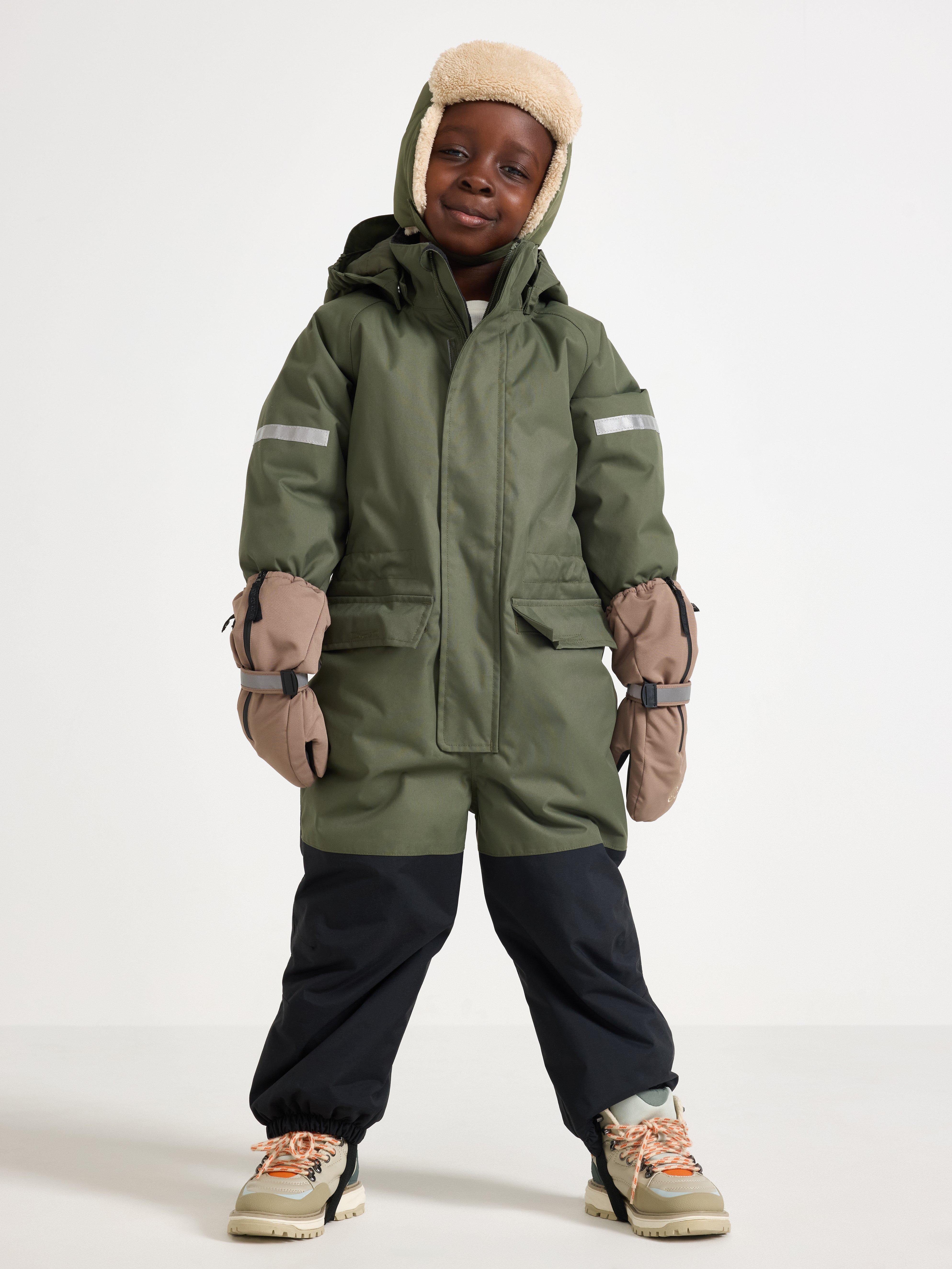 Combinaison imperméable rembourrée kaki foncé