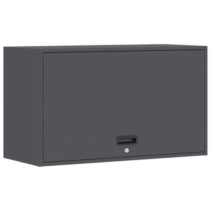Armadio da garage a parete - vidaXL - Antracite - Acciaio verniciato a polvere - 90x40x53 cm - Montaggio a parete