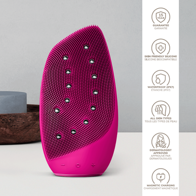 Geske 8-in-1 kasvojenpuhdistusharja, magenta, 1 kpl.