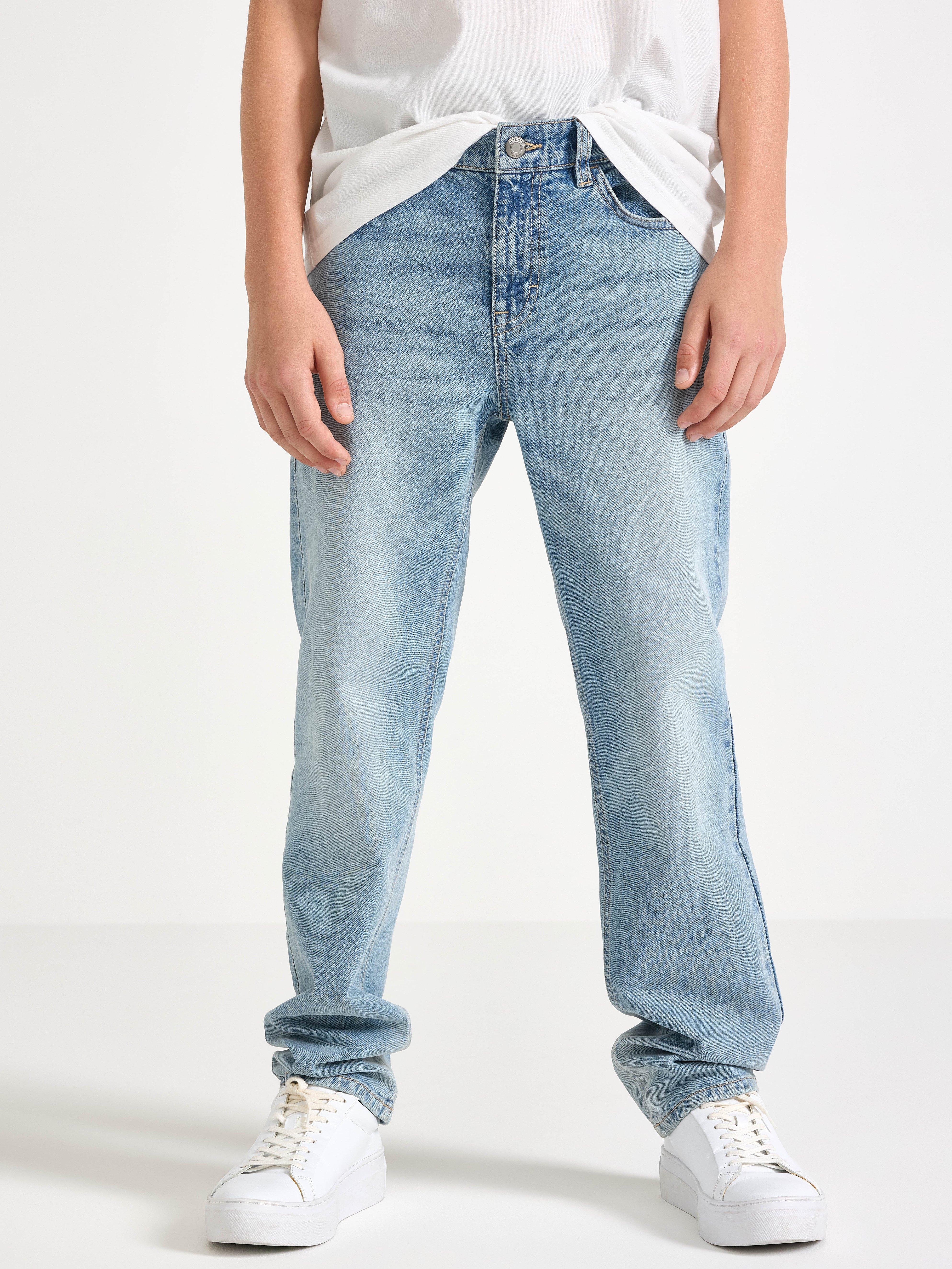 STAFFAN Jeans rectos de corte regular, mezclilla clara