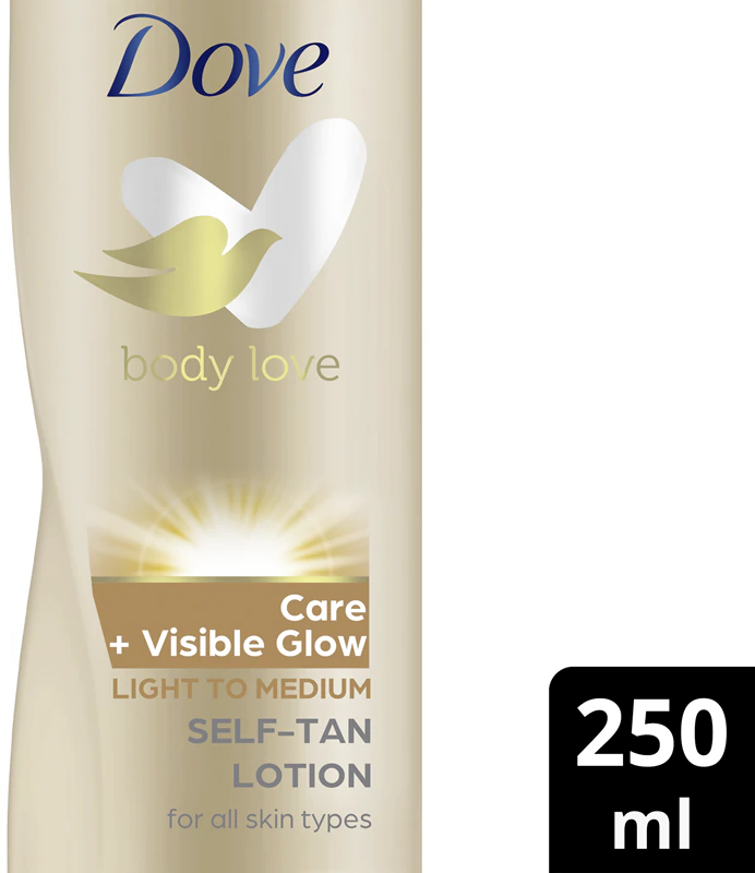 Leite autobronzeador Dove Care & Visible Glow