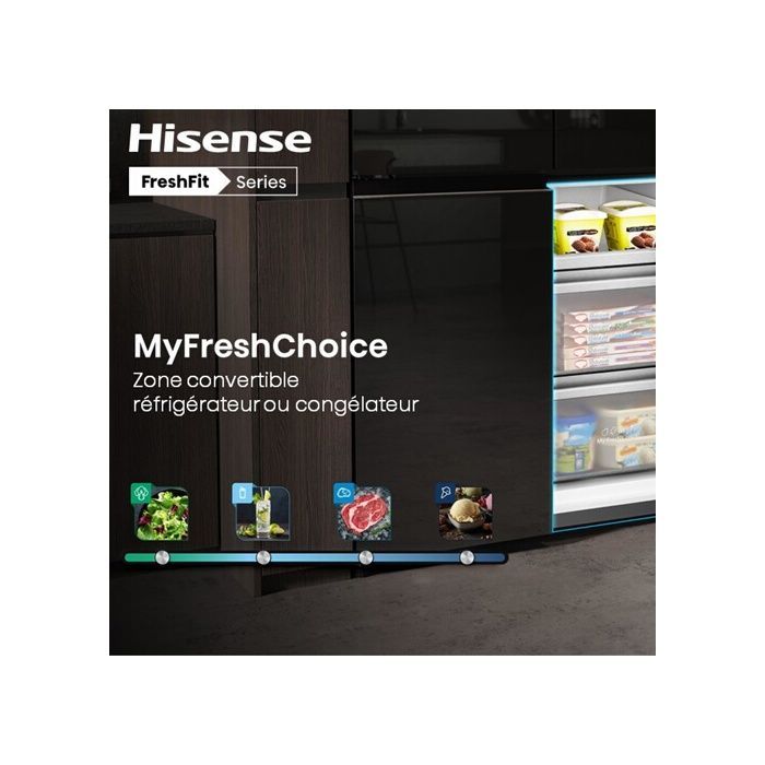 Refrigerador Hisense RQ768N4GBE Freshfit de múltiples puertas