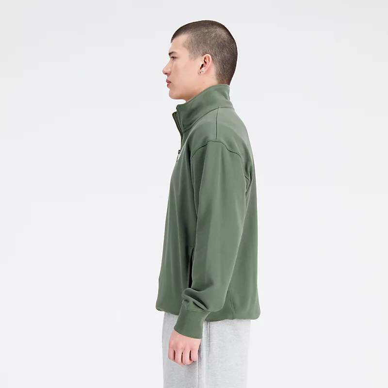 Homme Athletics Remastered French Terry 1/4 Zip - Diep olijfgroen