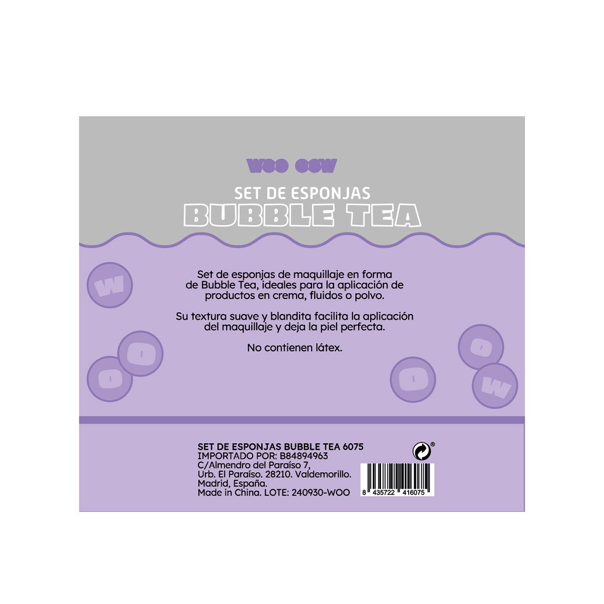 Set od 3 spužvice za šminkanje Bubble Tea Spužvice za šminkanje