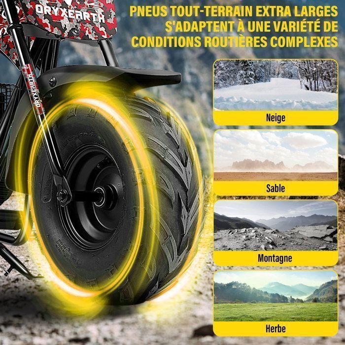 Junior 105cc Dirt Bike – 4-Takt-Motorrad für Jugendliche in Schwarz und Rot – OryxEarth – Ab 13 Jahren – Benzin