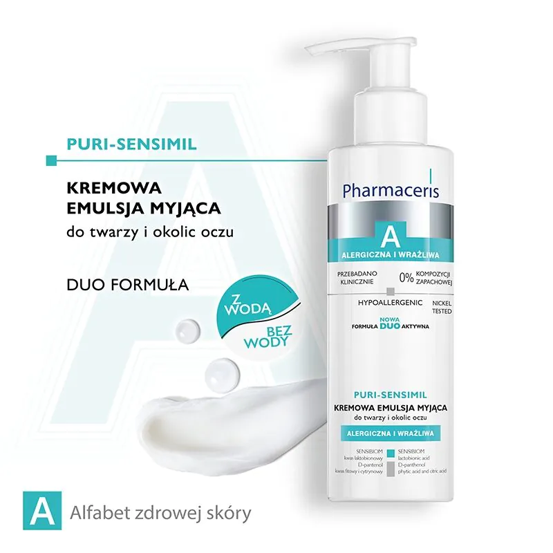 Pharmaceris A Puri-Sensimil Kremowa emulsja myjąca do twarzy i okolic oczu