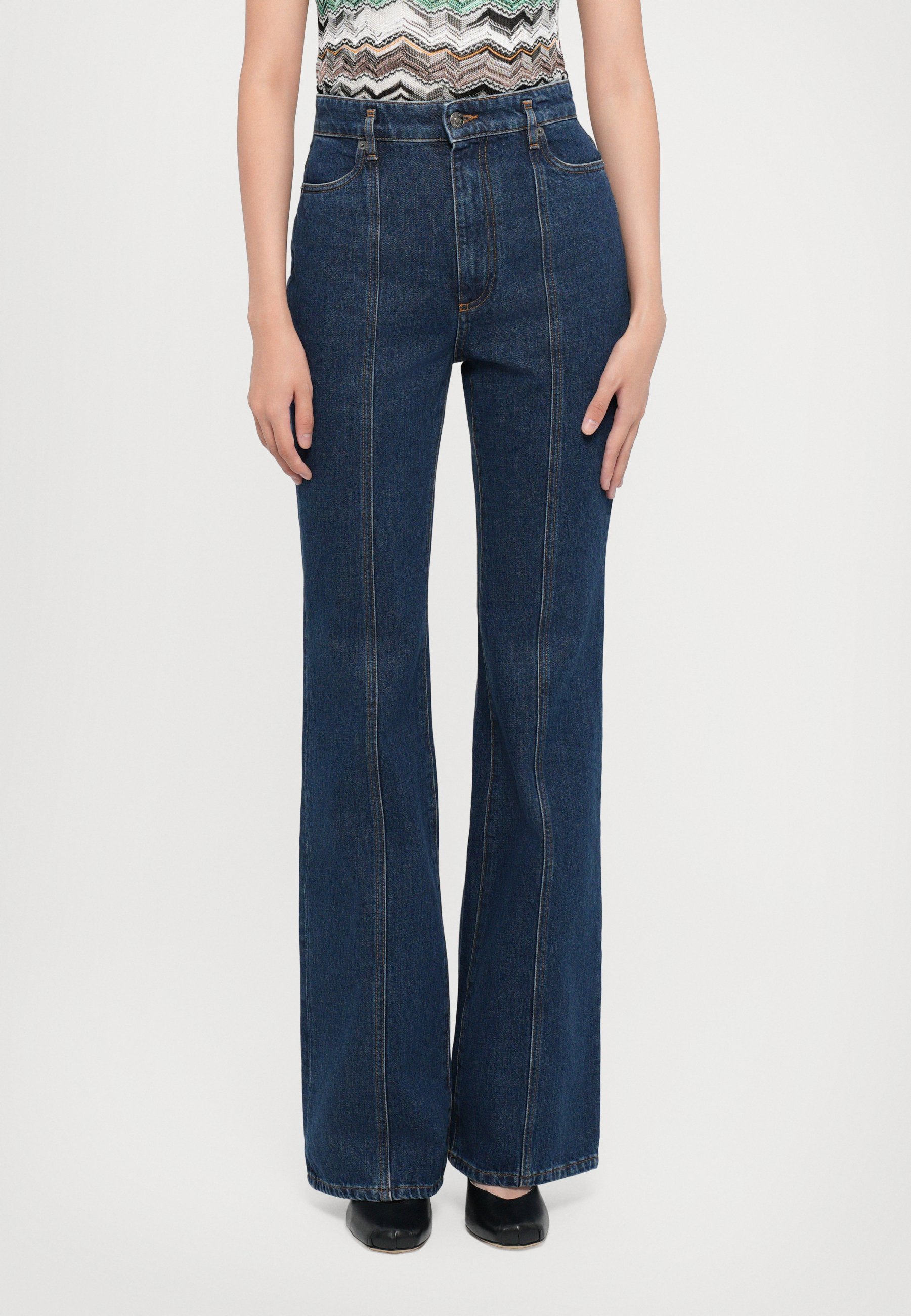 Calça jeans boca de sino Missoni - azul escuro