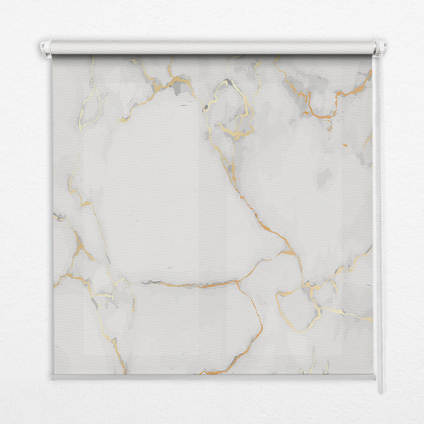 Roleta zaciemniająca wewnętrzna - 50x50 cm - Biały Marmur