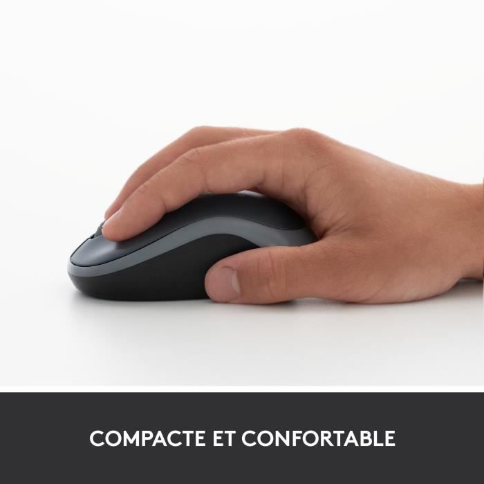 Ratón inalámbrico Logitech M185 rojo, ambidiestro