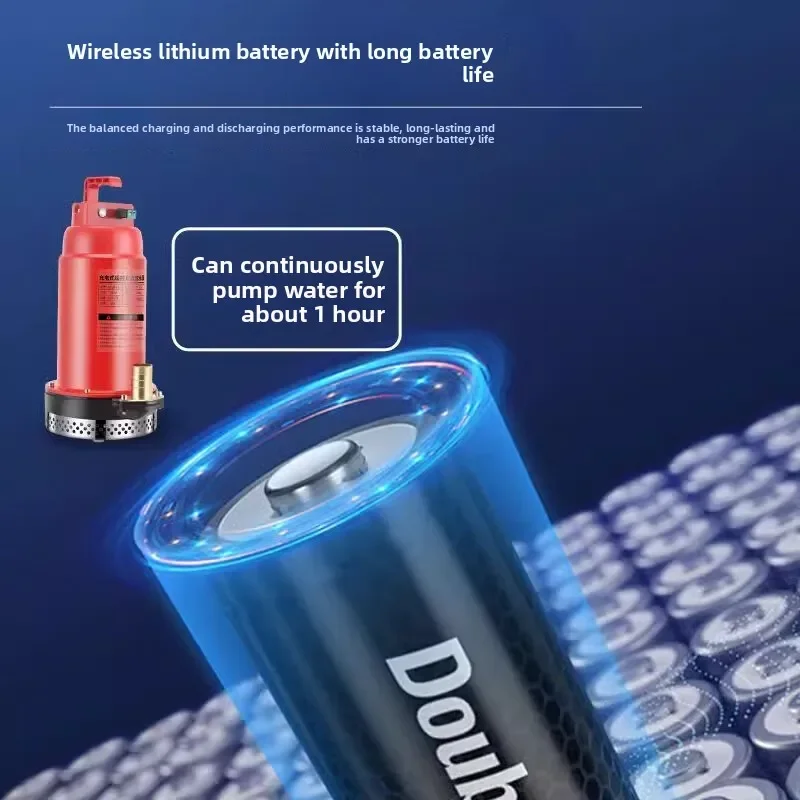 Wireless remote control water pump irrigation submersible pump electric agricultural watering vegetable lithium battery pump
