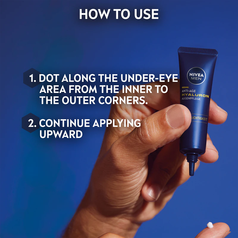Creme para olhos NIVEA MEN Hyaluron para bolsas e rugas para homens
