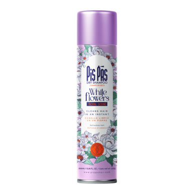 Pis Pas sausas šampūnas su baltomis gėlėmis ir gėlių kvapu. Sausas šampūnas su baltomis gėlėmis, 200 ml, 200 ml.