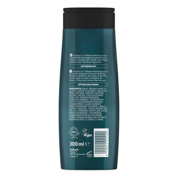 Kruidvat 3-у-1 енергетски гел за туширање<br>300ml