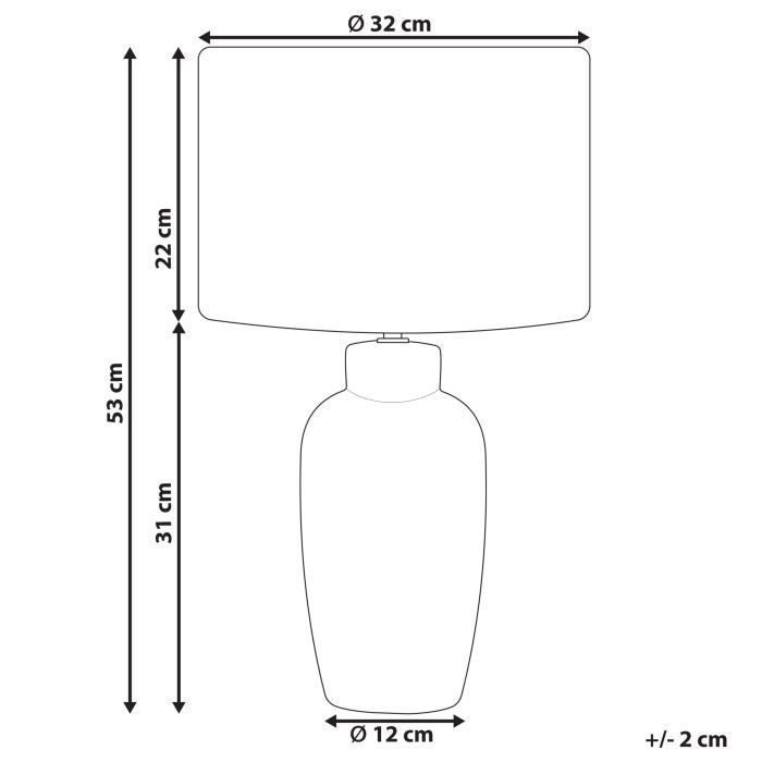 Lampe à poser en céramique bleu marine PERLIS