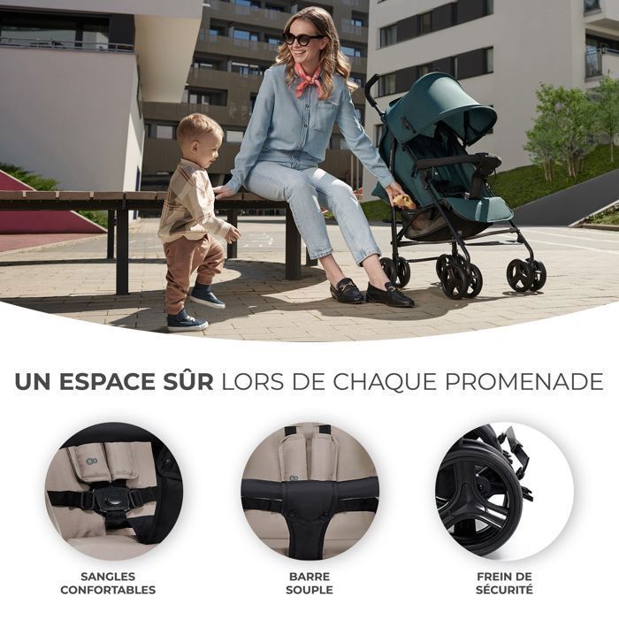 Poussette KinderKraft TIK légère pliable Beige