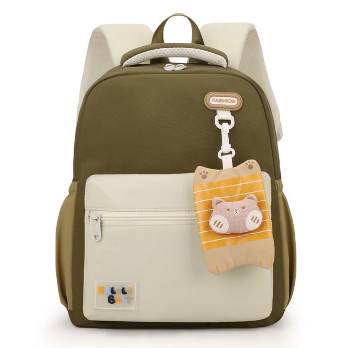 Mochila infantil - Mochila escolar para niñas de primaria - Bonita - SDF005 - para primaria (grados 1-2) - Caqui