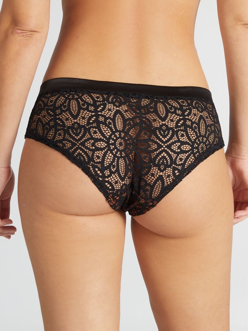 Culottes de renda 'Envie de Lingerie' - PRETO