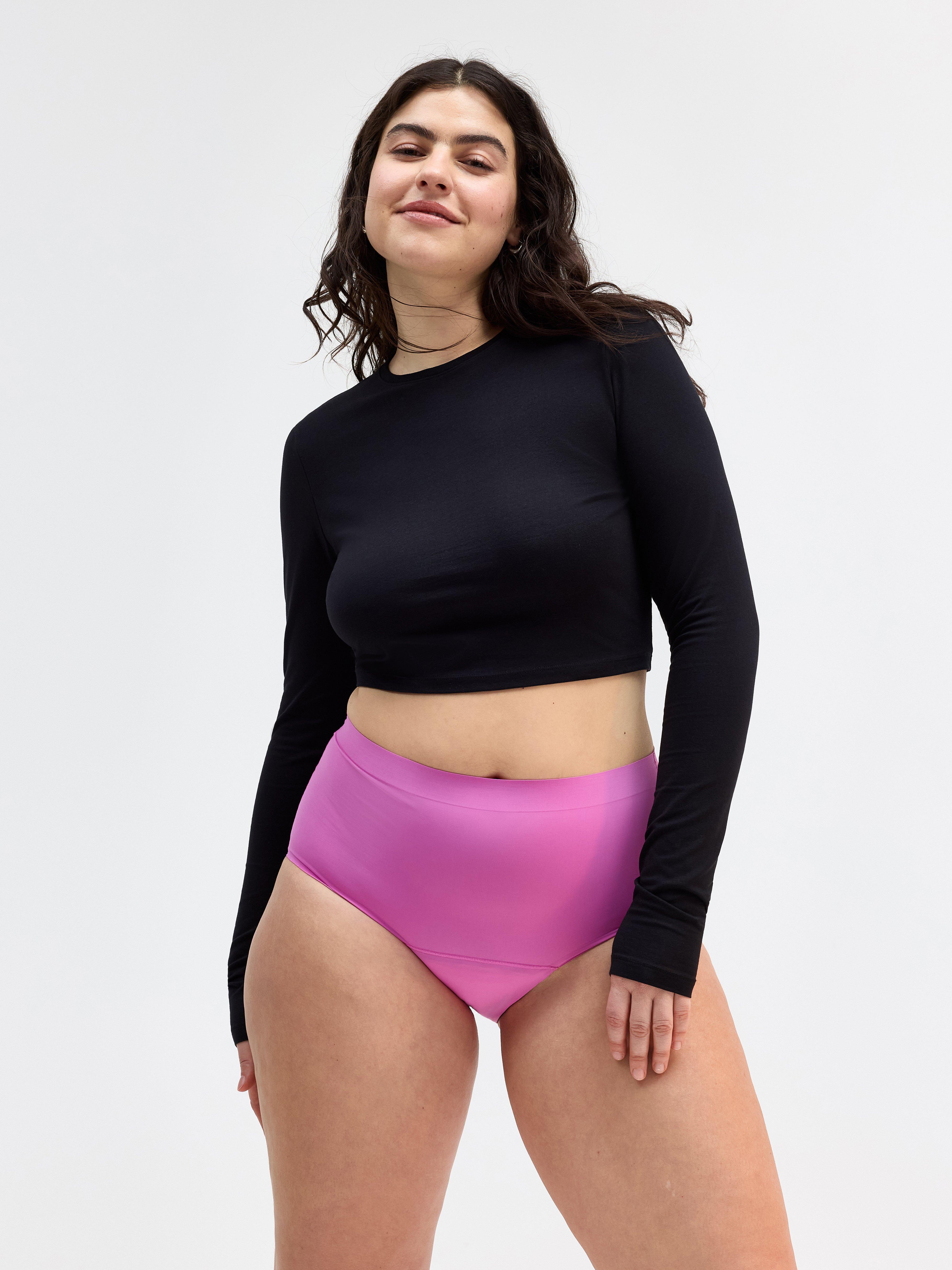 Høyabsorberende menstruser – høy midje – Female Engineering Pink