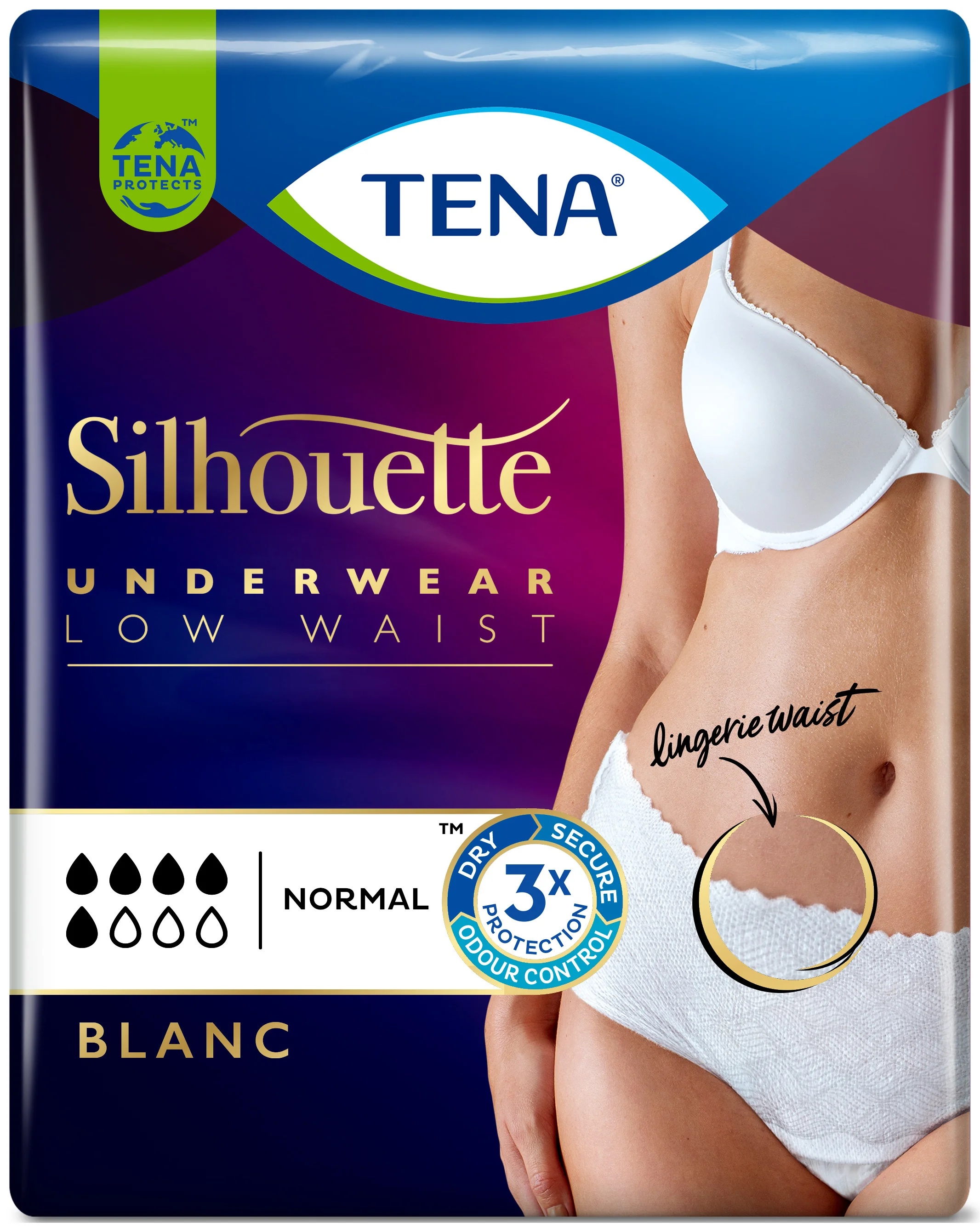 TENA Tena Silhouette Blanc M 6-teilige saugfähige Slips