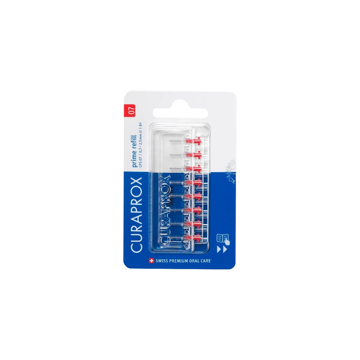 CURAPROX Curaprox Cps 07 Prime Refill κόκκινο μεσοδόντιο βουρτσάκι 8 τεμαχίων