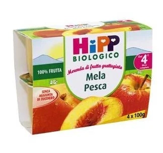 HIPP Hipp Bio snack appel perzik 4 100g