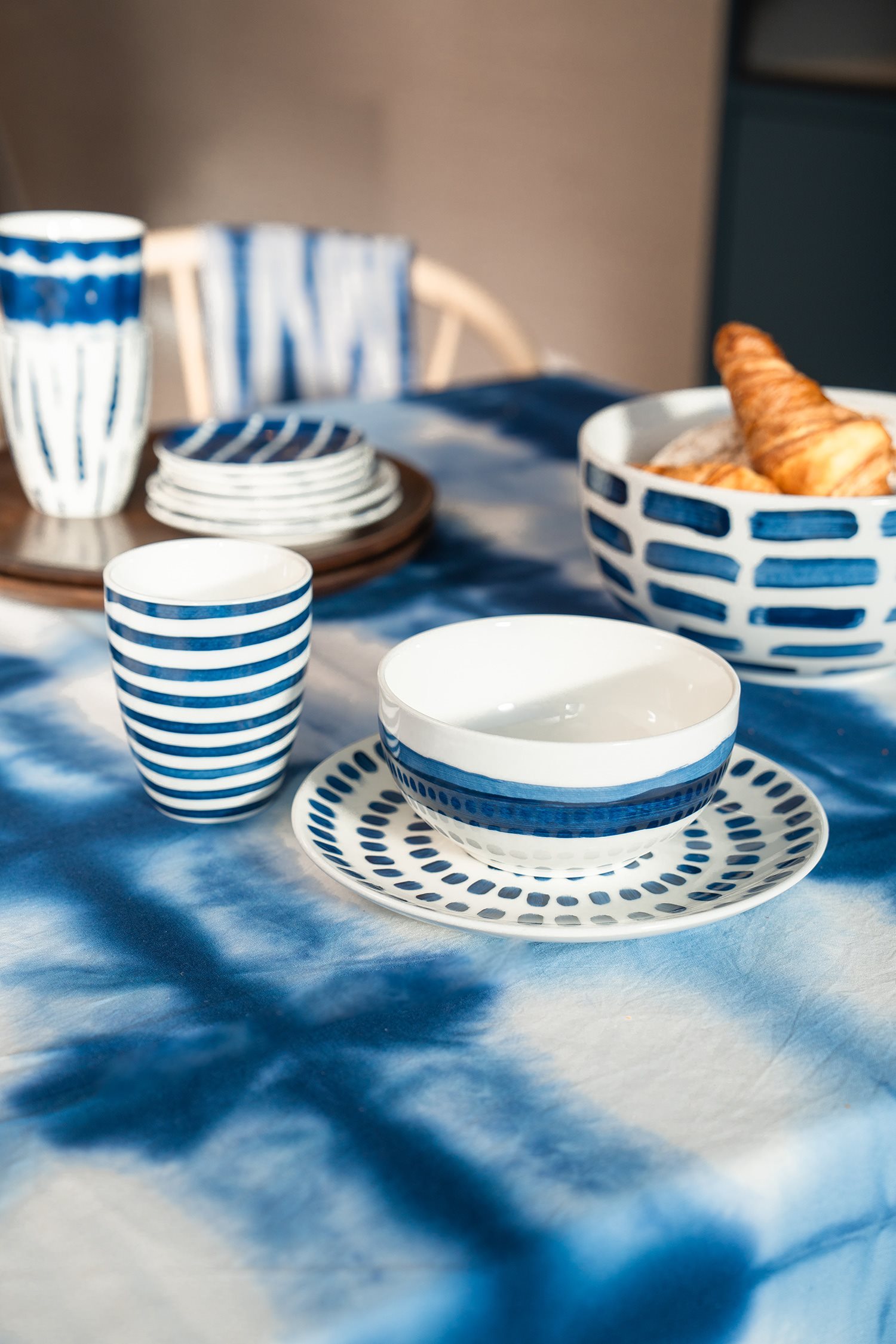 vtwonen Kom bemalte Schüsseln, 4er-Set – 15 cm