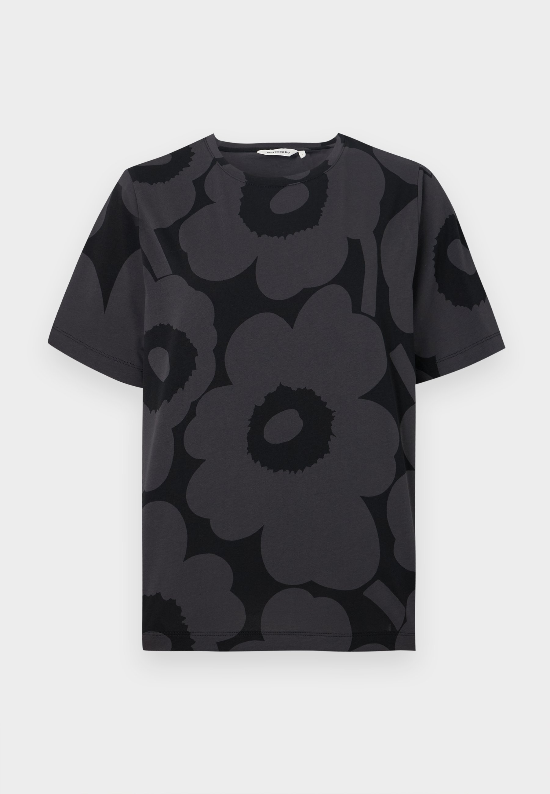 Marimekko TUNNIT UNIKKO - Camiseta estampada - preto/cinza escuro